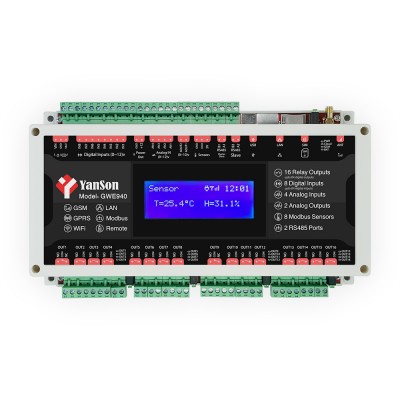 کنترلر برنامه پذیر پیامکی، وایفای و اینترنتی GW940